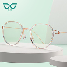 新款圆框潮流眼镜 无螺丝缠绕设计眼镜防蓝光眼镜男女通用可配镜