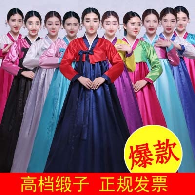 新款改良韩国传统女士宫廷婚庆日常演出韩服朝鲜民族服舞蹈台古装