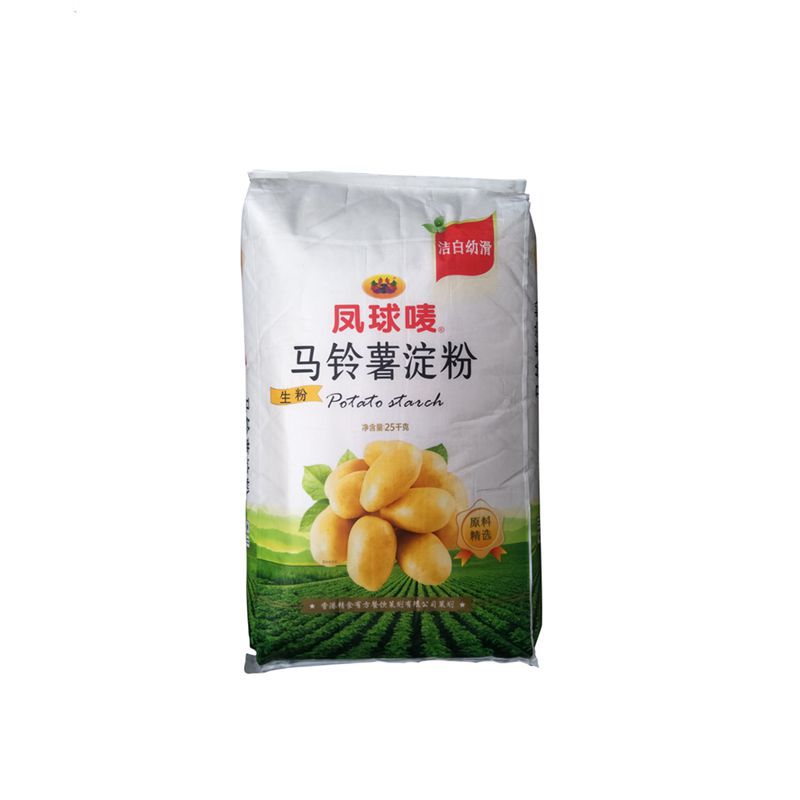 凤球唛马铃薯淀粉商用25kg大包水晶粉生粉土豆淀粉食用烘焙原料