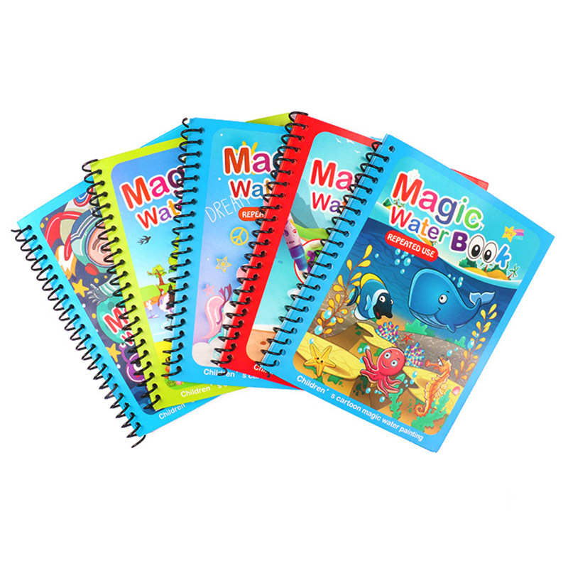 Children's Magic Water Picture Book Painting Picture Book Set Girls' Coloring Baby Puzzle Washable Boys' and Girls' Toys
