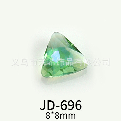 New Super Flash Ice American Ins Japanese Ice Transparent Fruit Green Imported Color Multi-Section Diamond Nail Ornament