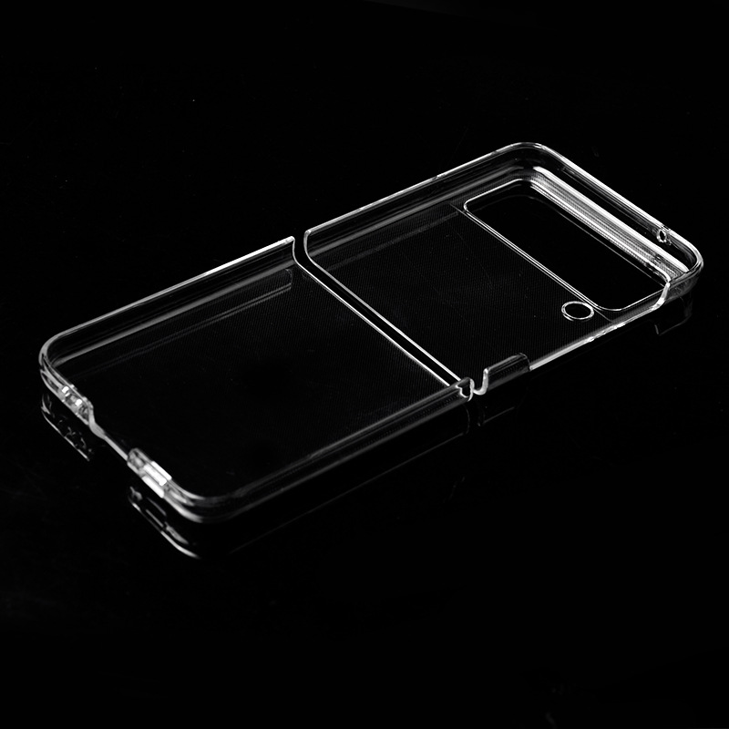 Applicable to Samsung Zflip4 Phone Case Folding Transparent Pc Shell All-Inclusive Drop-Resistant Flip3 Protective Case Painted Material