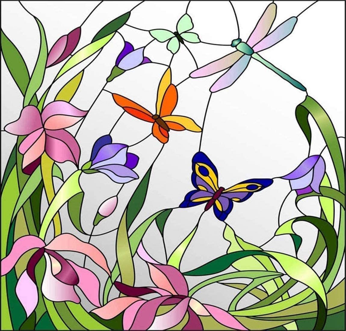 Butterfly Flower Dragonfly Plant Flower Diamond Painting