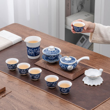 第二集狼海奔翔陶瓷功夫茶具套装家用盖碗茶壶茶杯整套高端礼盒装