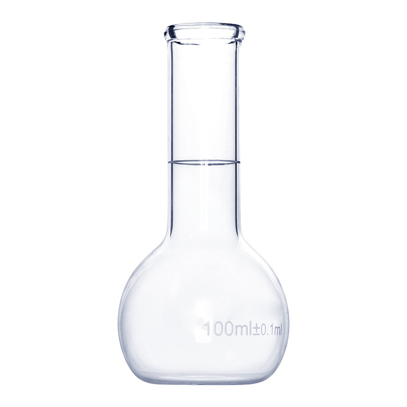 玻璃钢铁量瓶化学实验玻璃仪器容量瓶加热溶解钢铁炉分析50 100ml