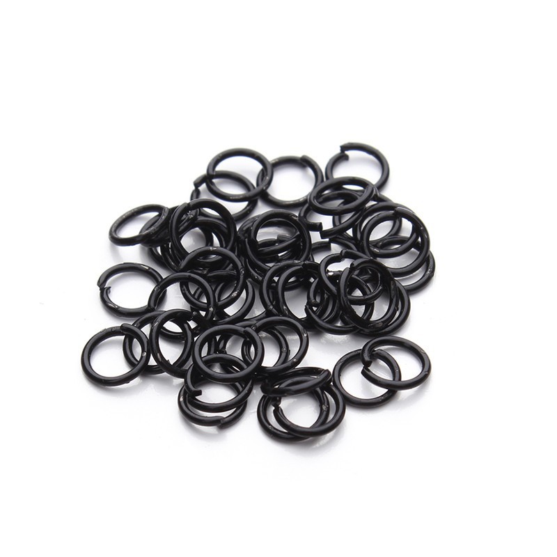 100 O-Shaped Rings Multiple Sizes Broken Ring Single Circle Iron Hoop C- Ring Connection Ring Single Circle DIY Jewelry Ornament Accessories
