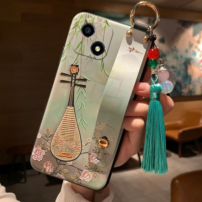 琵琶花鸟适用荣耀play7t古风手机壳荣耀荣耀畅玩30plus国潮支架保