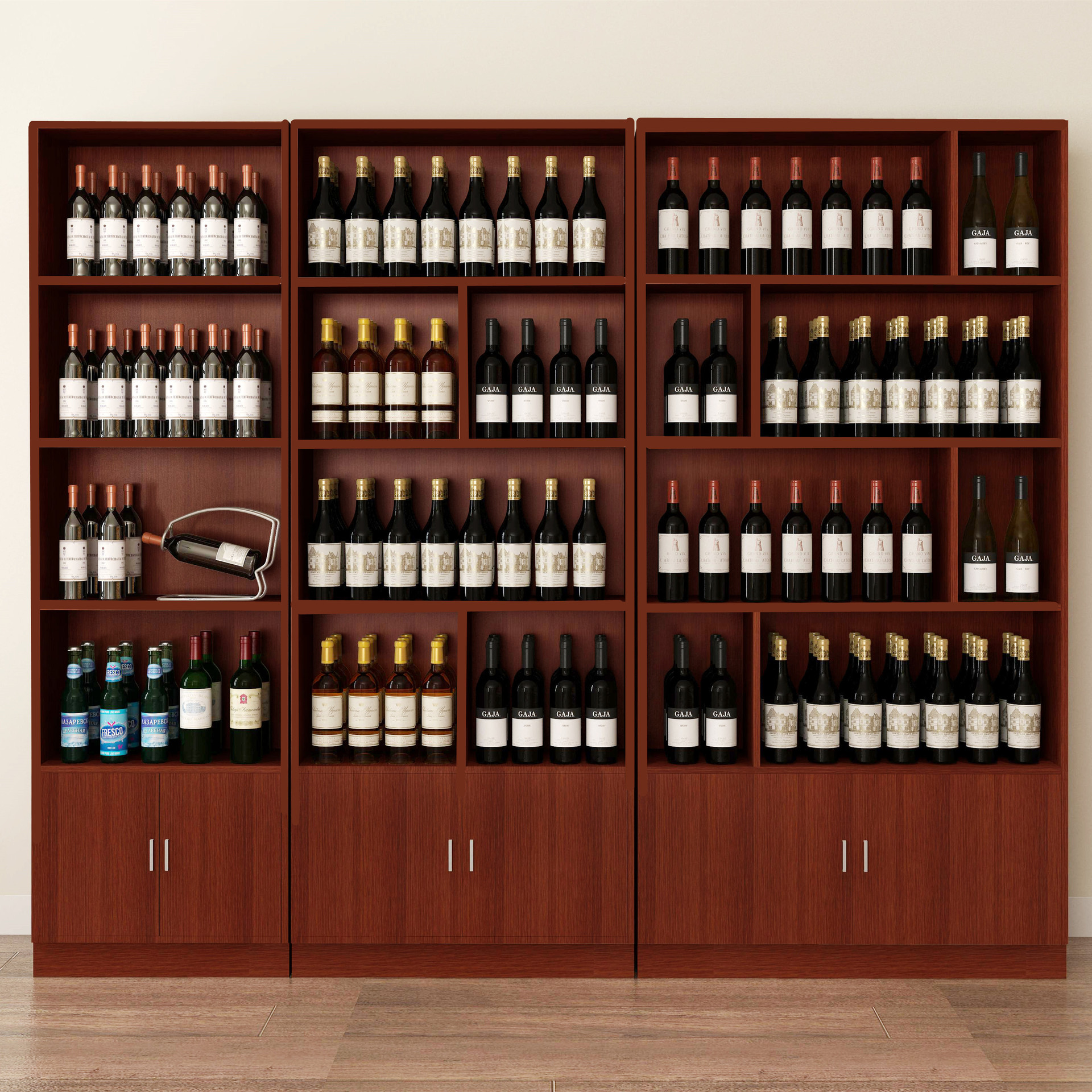 量大从优特批1200*350*2400格美k2001展柜木质组装1-5木质展柜-报价