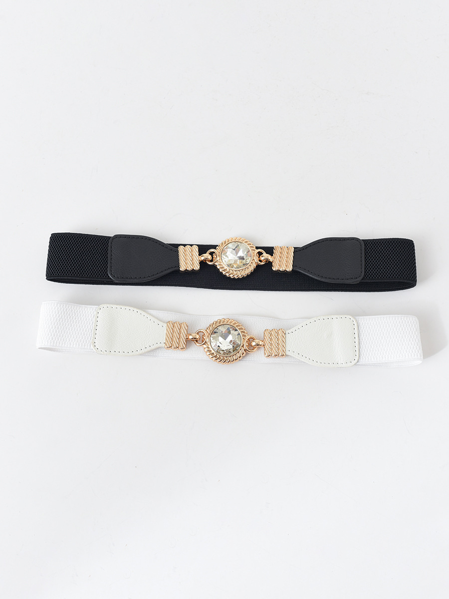 新款女士弹力松紧细腰带女甜美时尚水钻镶嵌装饰腰封-阿里巴巴