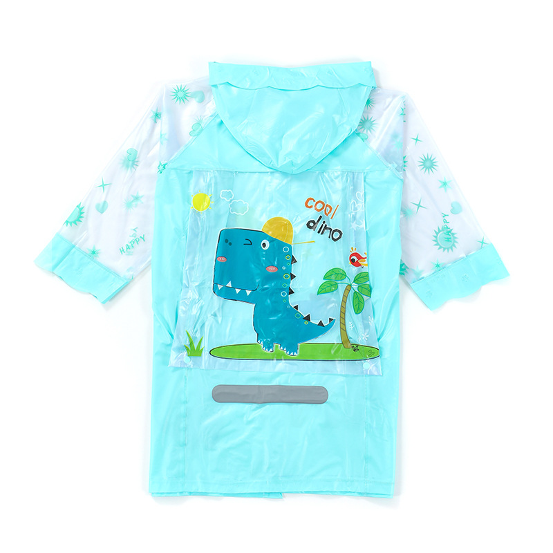 Free Shipping Children's Whole Body Primary and Secondary School Students plus-Sized Schoolbag Baby Poncho Thickened Long Section Waterproof Kindergarten Raincoat