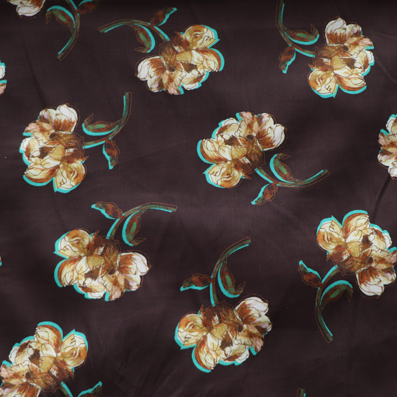 painted peony80支liberty长绒棉100%全棉布料面料数码印花女服装