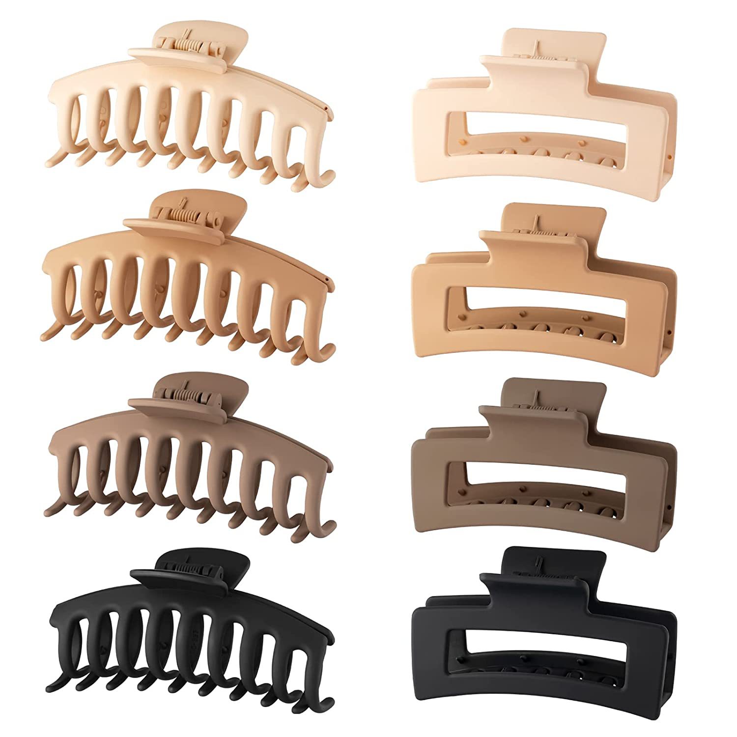 [Amazon Hot Seamless Spray Paint] Cross-Border Frosted PS Material Hair Jaw Clip Rectangular Claw Clip Shark Clip