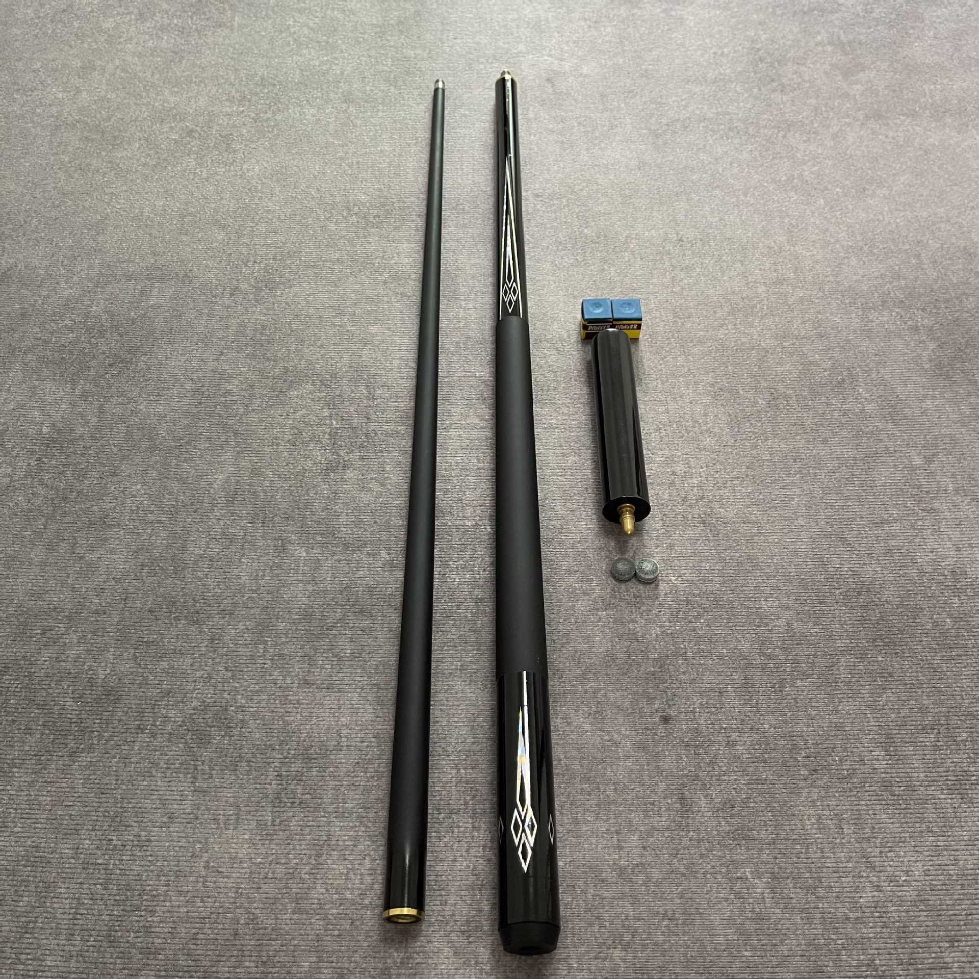 台球杆黑科技碳纤维桌球杆斯诺克小大头中式黑八8美式九9球杆入门