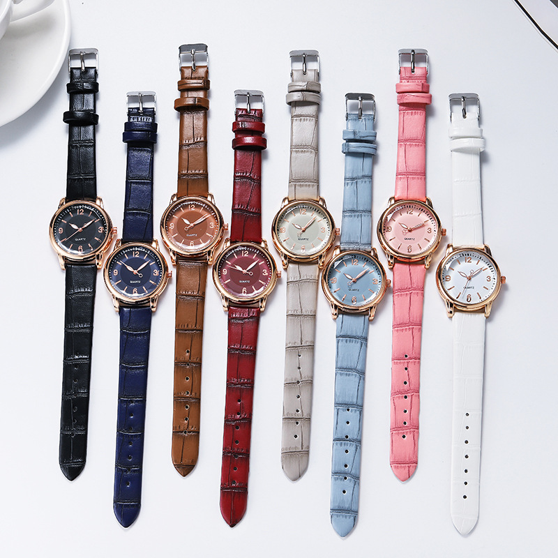 Foreign Trade Fashion Bamboo Belt Watch Inner Shadow Digital Surface Alloy Women's Watch Quartz Watch