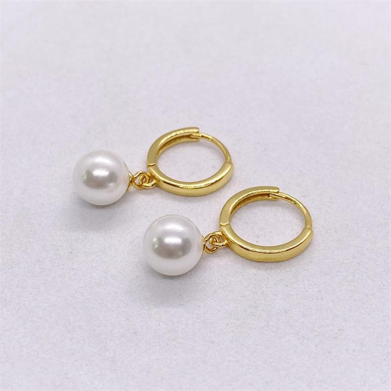 Amazon Hot Sale S925 Sterling Silver Pearl Earrings Factory Wholesale Temperament Entry Lux Style Girls Ear Rings