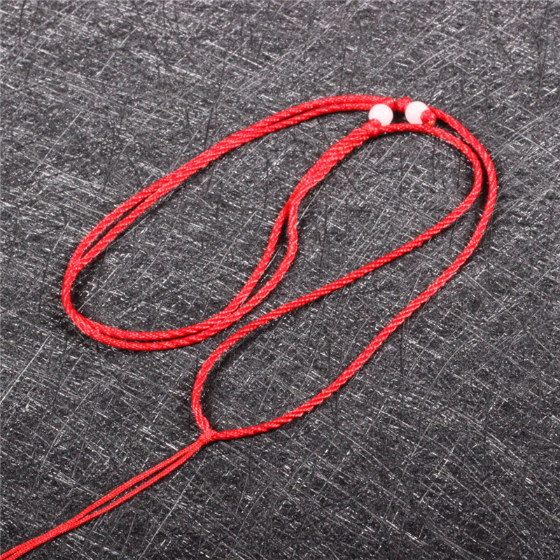 简单款双尾珠素绳项链绳红绳吊坠绳diy手工编织绳吊坠挂绳玉绳子