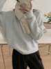 self-control Solid Socket sweater Easy Lazy senior Korean thickening keep warm T-shirts Hang Article jacket