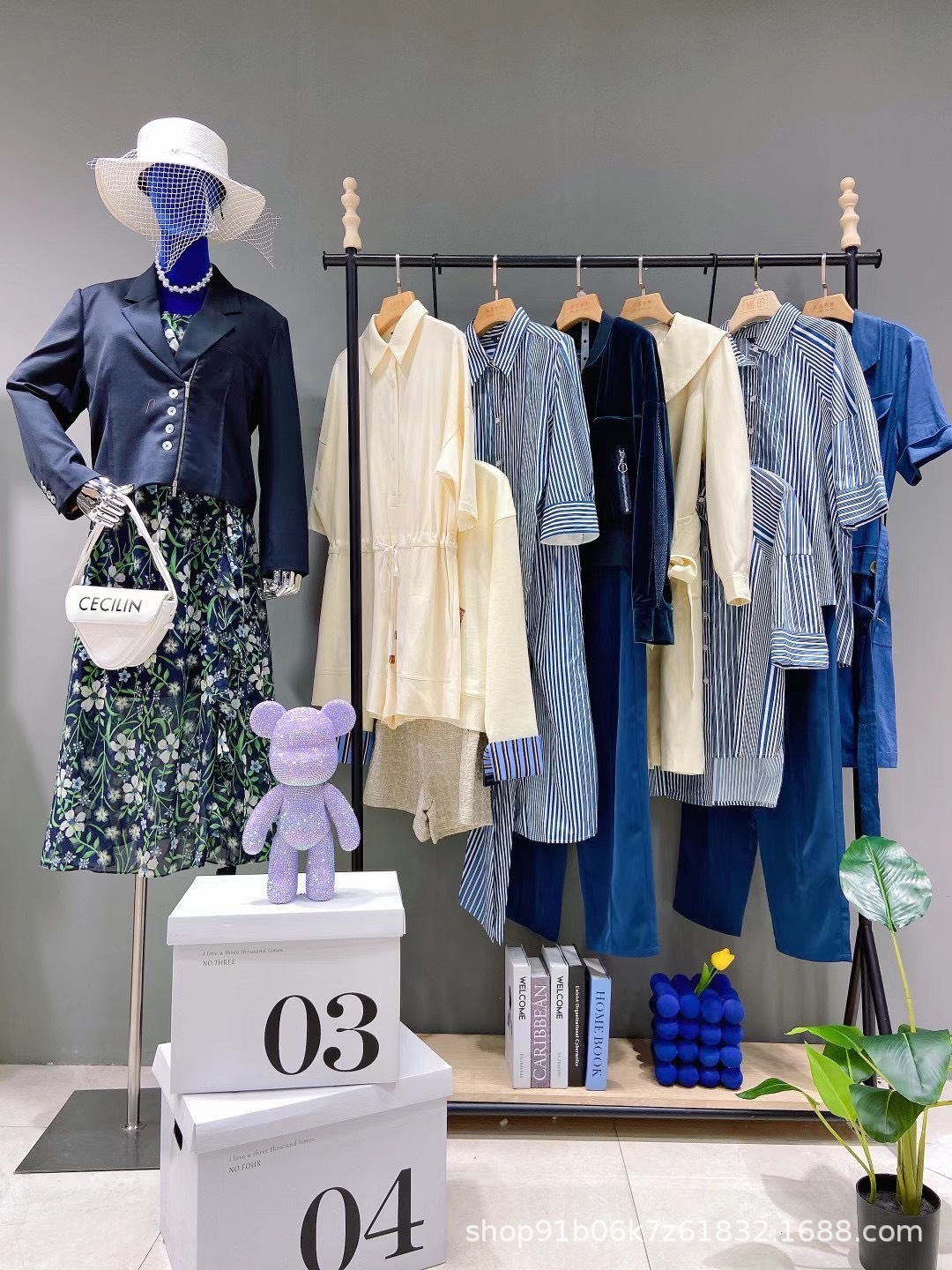 品牌折扣女装艾沸22春夏连衣裙外套专柜撤柜尾货清仓走份批发进货