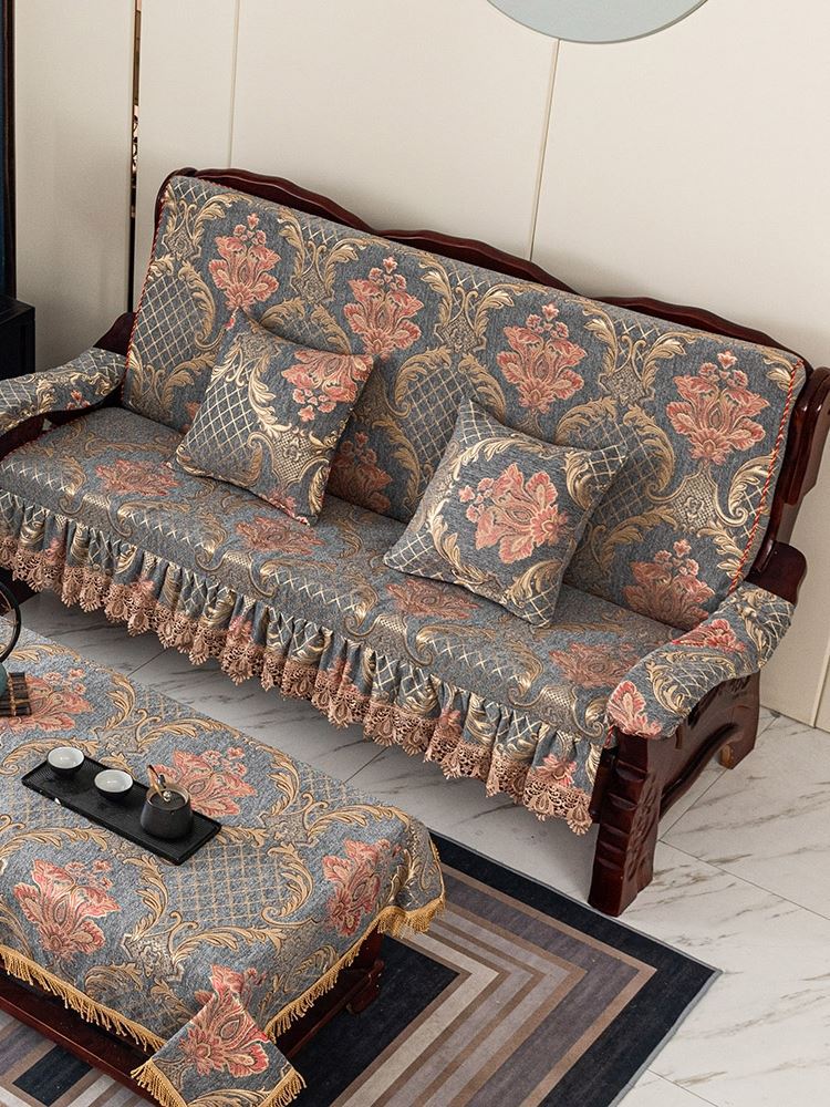 木头沙发坐垫靠垫一体凉椅带靠背2021实木新款沙发垫四季防滑新款