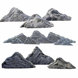 雪浪石切片组合造景花园石头摆件泰山石景观石日式禅意枯山水假山