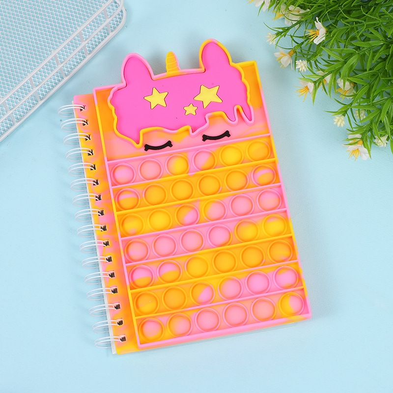 Vacuum Bubble Notebook Silicone Cartoon Rat Killer Pioneer Journal Notebook Gift Factory Direct Supply