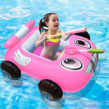 水上充气汽车救生圈儿童戏水泳池喷水枪坦克冲浪防侧翻宝宝喷水车