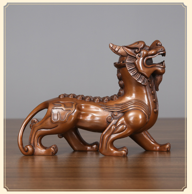 紫铜双角貔貅摆件家居工艺品公司乔迁开业礼品