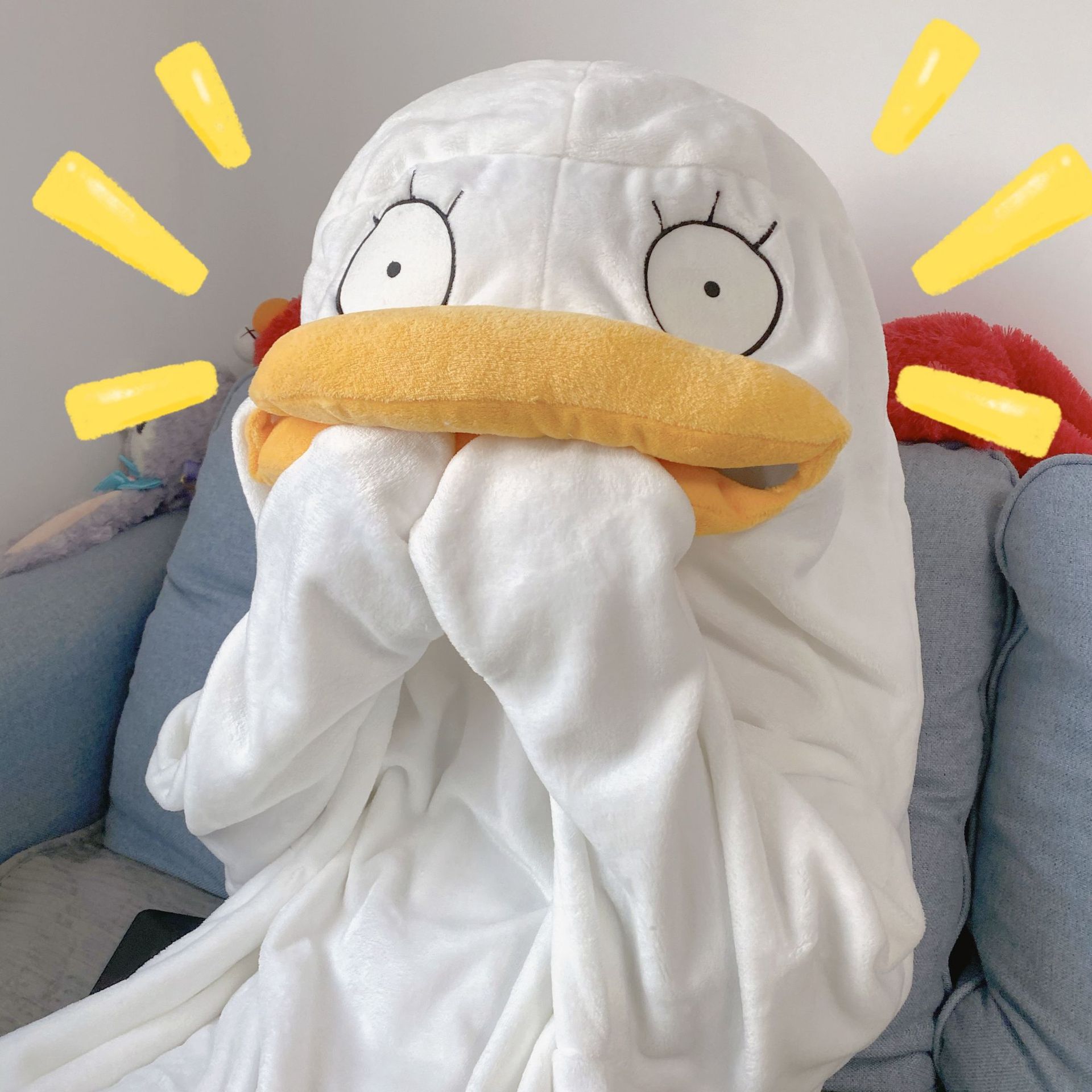 银魂伊丽莎白睡衣网红沙雕cos鸭鸭子丑萌睡袍搞怪睡袋睡裙法兰绒