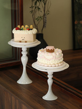 欧式铁艺蛋糕架婚庆道具 甜品台点心架 高脚蛋糕盘 西点展示托盘