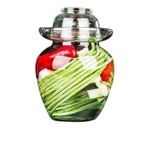 泡菜缸泡菜坛子玻璃加厚家用泡菜罐四川腌酸菜大号透明密封罐厂家