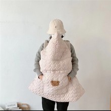 韩国ins秋冬宝宝挡风罩儿童背带毯抱被加厚保暖披风