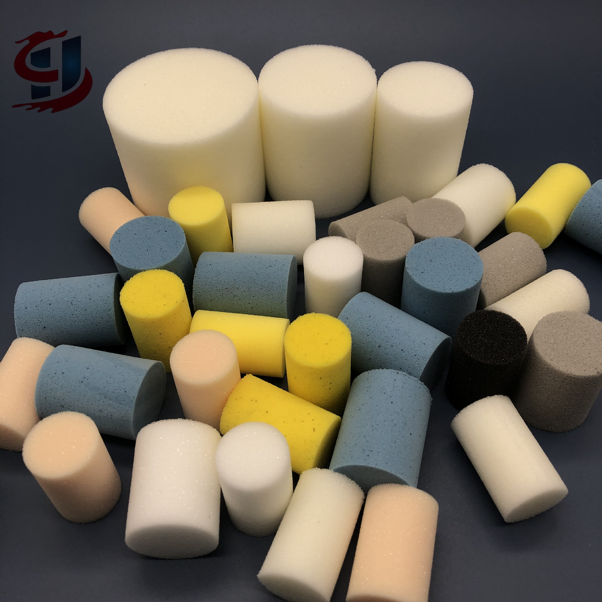 圆柱型高密度清洁管道海绵柱地暖油路管道清洗海绵射弹海绵子弹