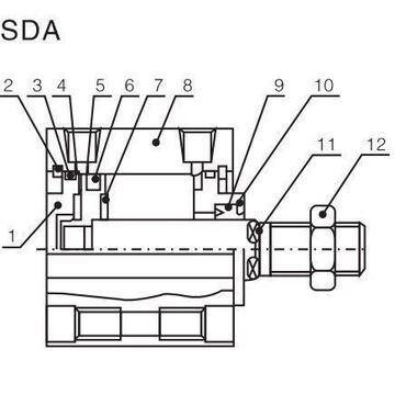 飞泰气动feita外牙sda25/32/40/63/80/100/125单动引入型超薄气缸