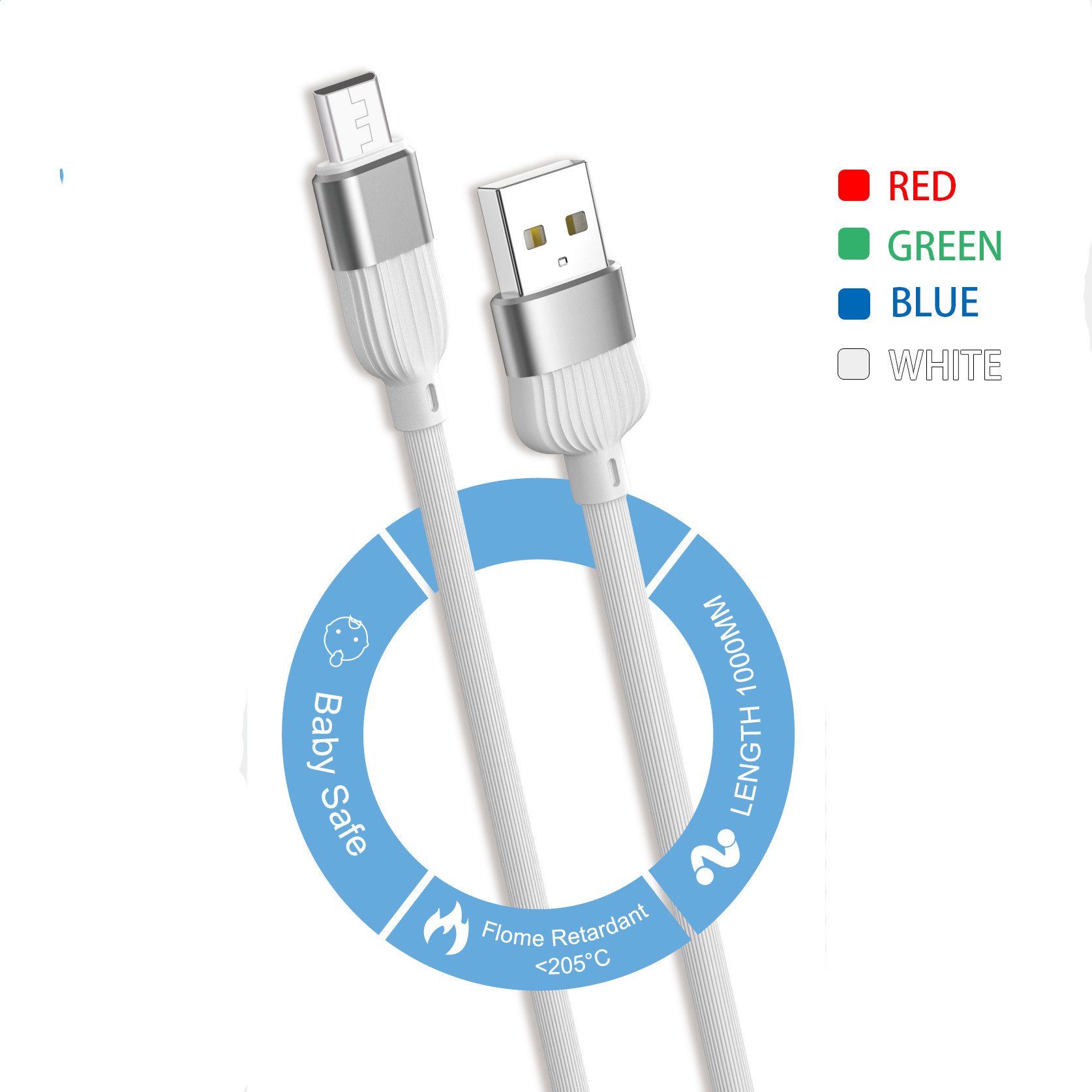 LDO-D60 New PVC Fast Charge Data Cable Support I5 Android TC Smartphone Qc3.0 Fast Charge Function