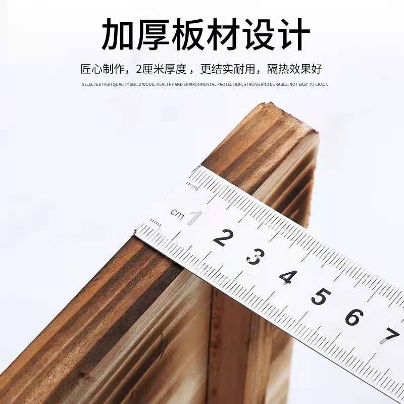 Insulation Wood Mat Japanese-Style Casserole Mat Commercial Stone Pot Wood Mat Teppanyaki Heat Proof Mat Stone Bowl Wooden Mat Thickened