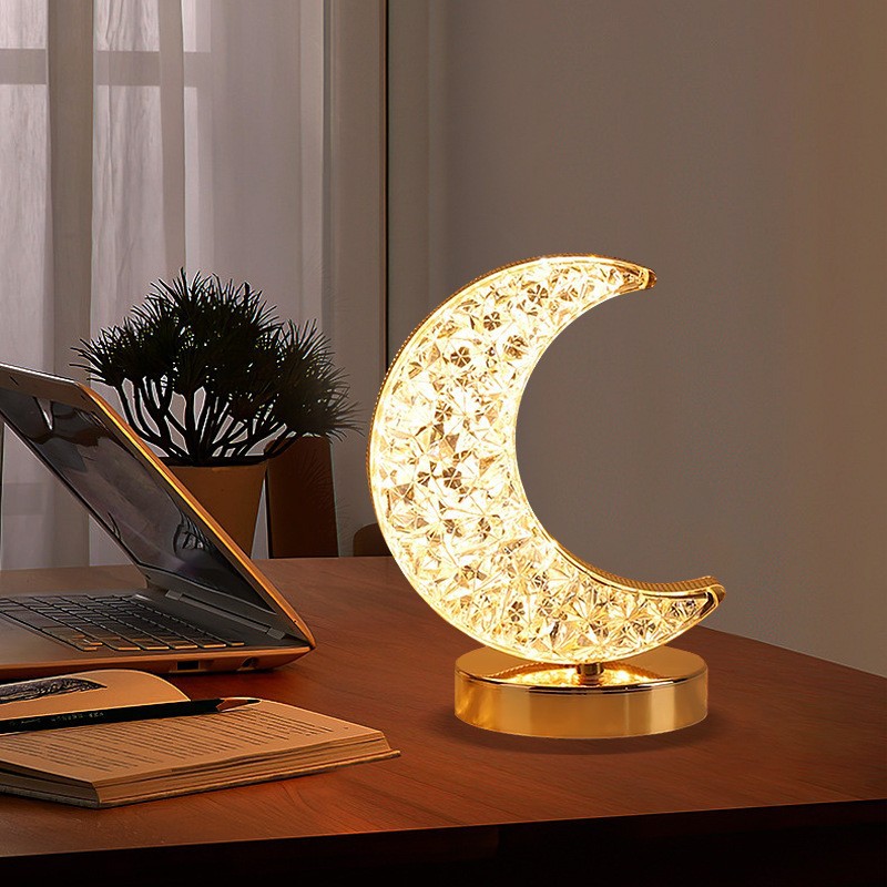 Cross-Border Creative Gift Star Moon Small Night Lamp Ornament Decoration Table Lamp Romantic Bedroom Bedside Ambience Light Eye Protection