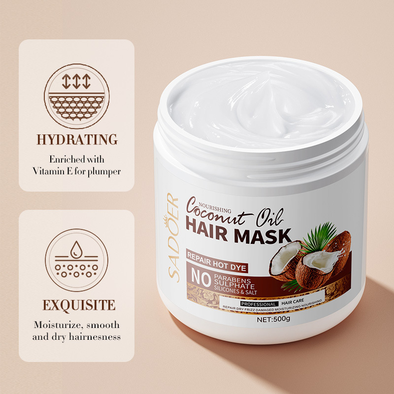 Sadoer Coconut Moisturizing Shower Gel Moisturizing Amino Acid Anti-Dandruff Shampoo Hand Cream Hair Mask Wash and Care Cross-Border