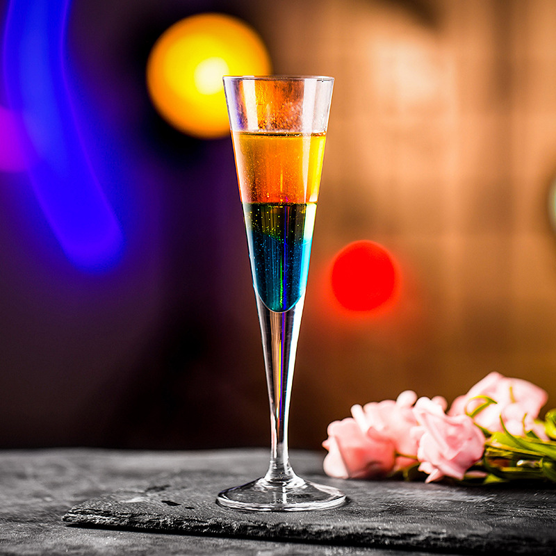 彩虹鸡尾酒杯 利乔酒杯力娇酒杯 彩虹酒杯 分层鸡尾酒杯 甜酒杯