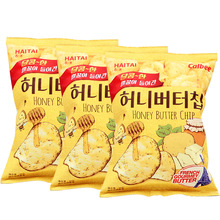 韩国进口Haitai/海太蜂蜜黄油薯片 网红休闲零食 办公室解馋食品