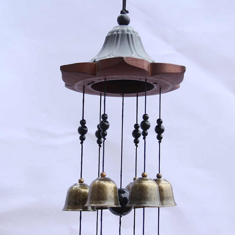 日式花语铃音铁铃铛金属风铃家居装饰挂件户外庭院挂饰创意礼品
