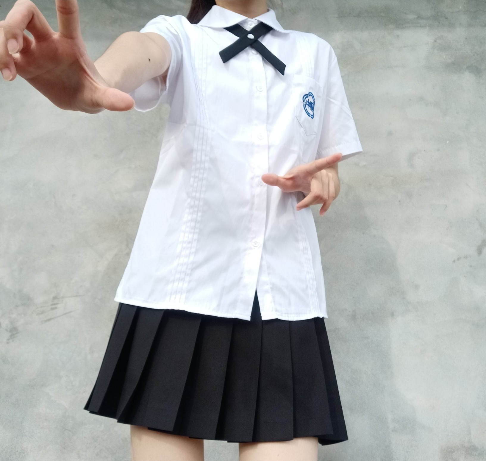 日系jk制服夏季台湾校服套装附中白衬衫高中学生学院风毕业季班服