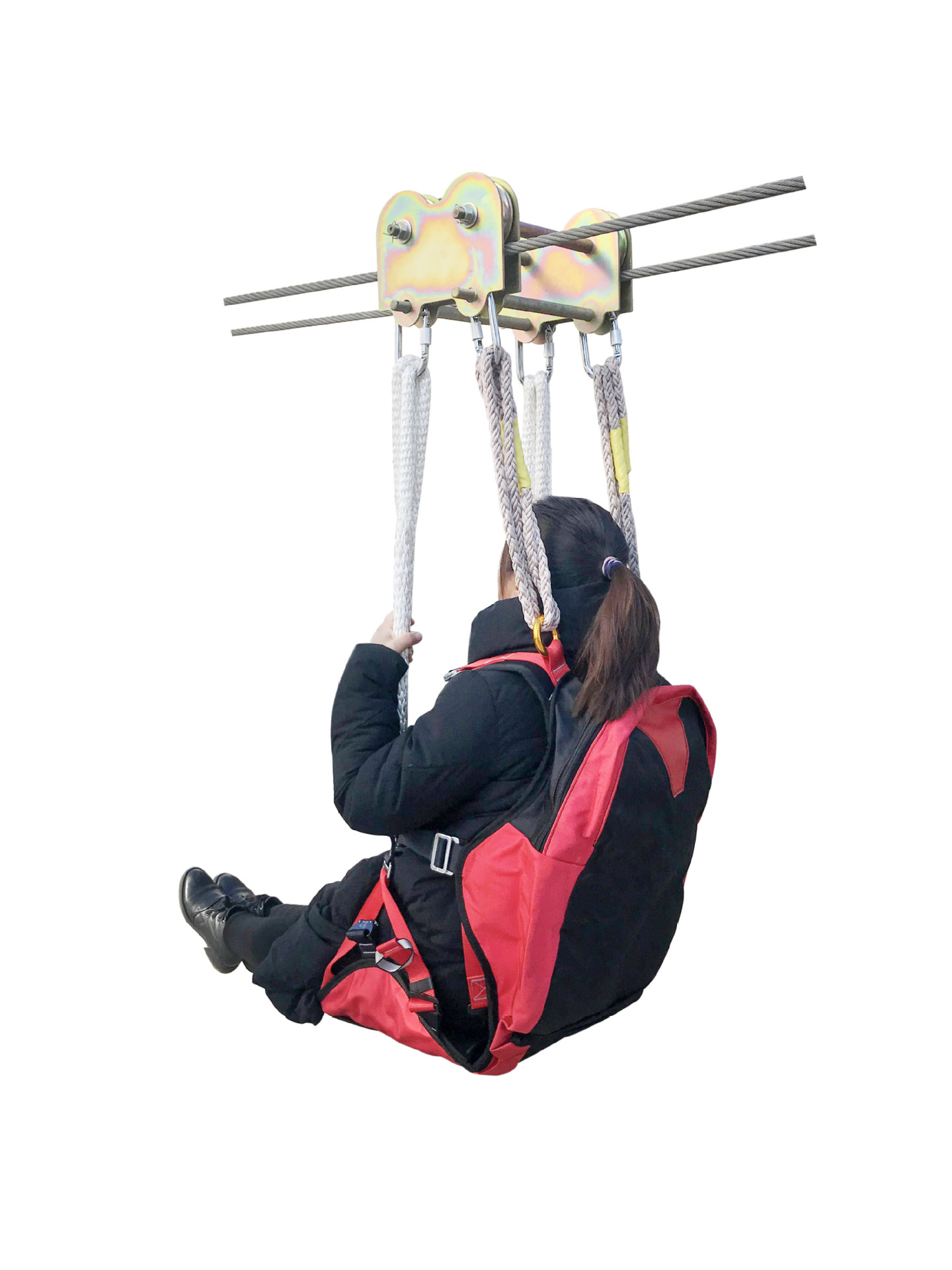 滑索滑车溜索滑车滑索滑轮溜索滑轮循环回收滑索专用滑车滑索配件