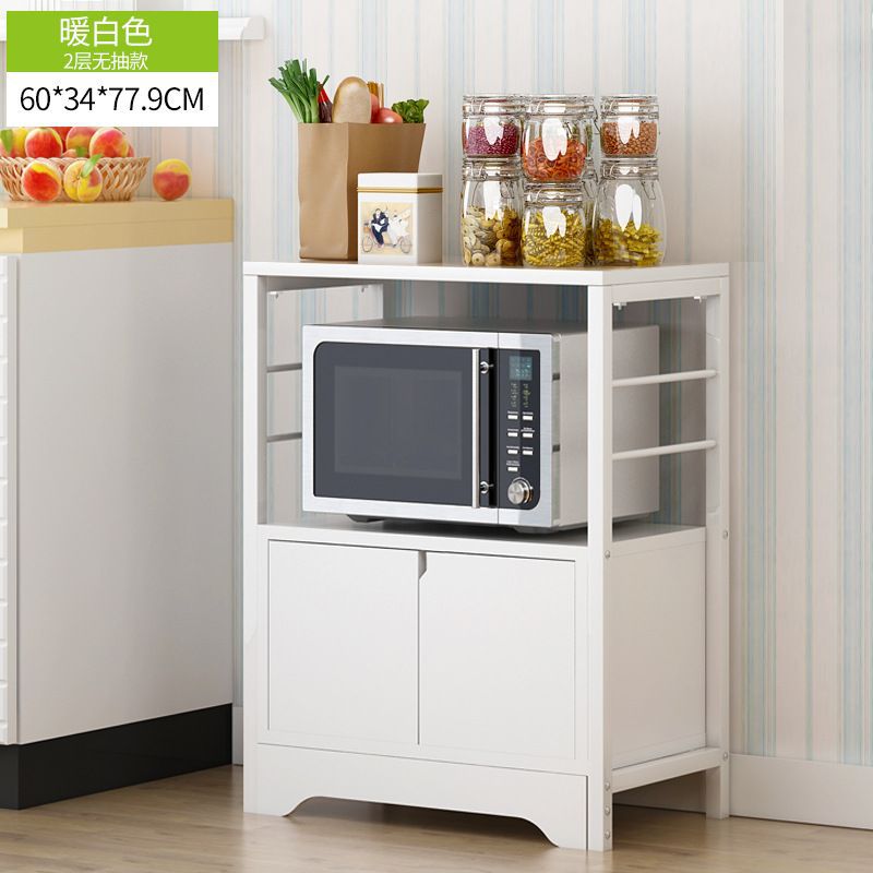 Storage Rack Microwave Oven Kitchen Floor Multi-Layer Shelf Cupboard Household Seasoning Rack Storage Rack Space-Saving Delivery