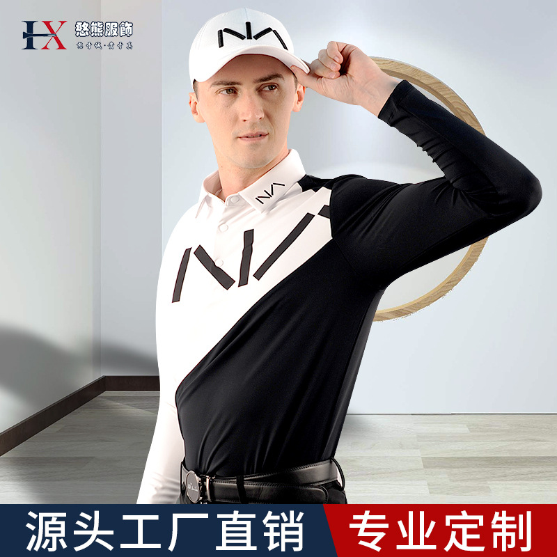 na高尔夫衣服 男球服装男运动装秋冬防晒长袖上衣t恤户外新品时尚
