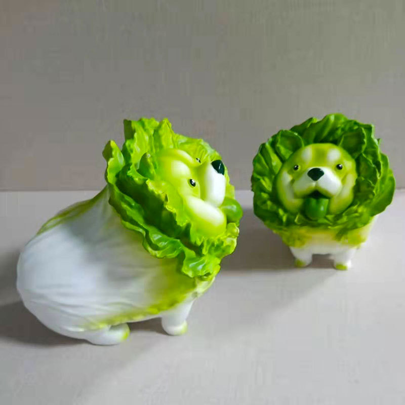 可爱趴趴菜狗手办摆件 白菜狗手办装饰品桌面ins菜狗小狗盲盒摆饰