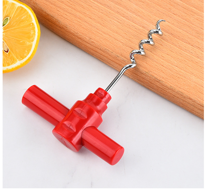 红酒香槟开瓶器 圆筒简易手动开瓶器t型 abs塑料葡萄酒红酒启瓶器