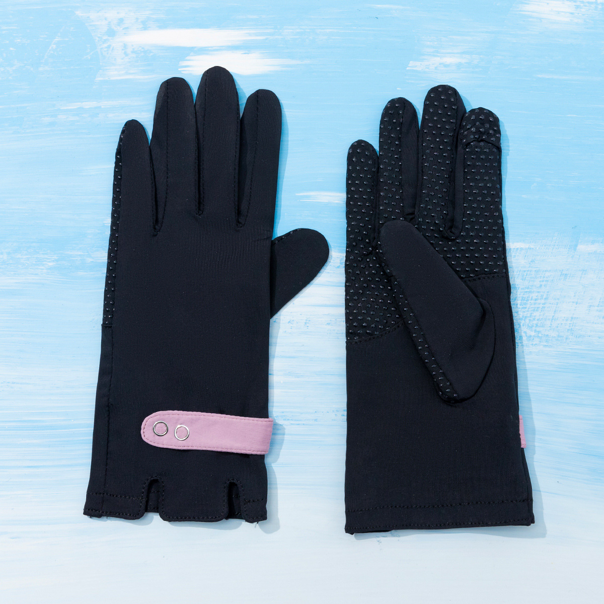 Spring Summer Non-Slip Sun Protection Gloves Driving and Biking Essential UV Protection Gloves Exposed Two Finger Touch Screen Gloves