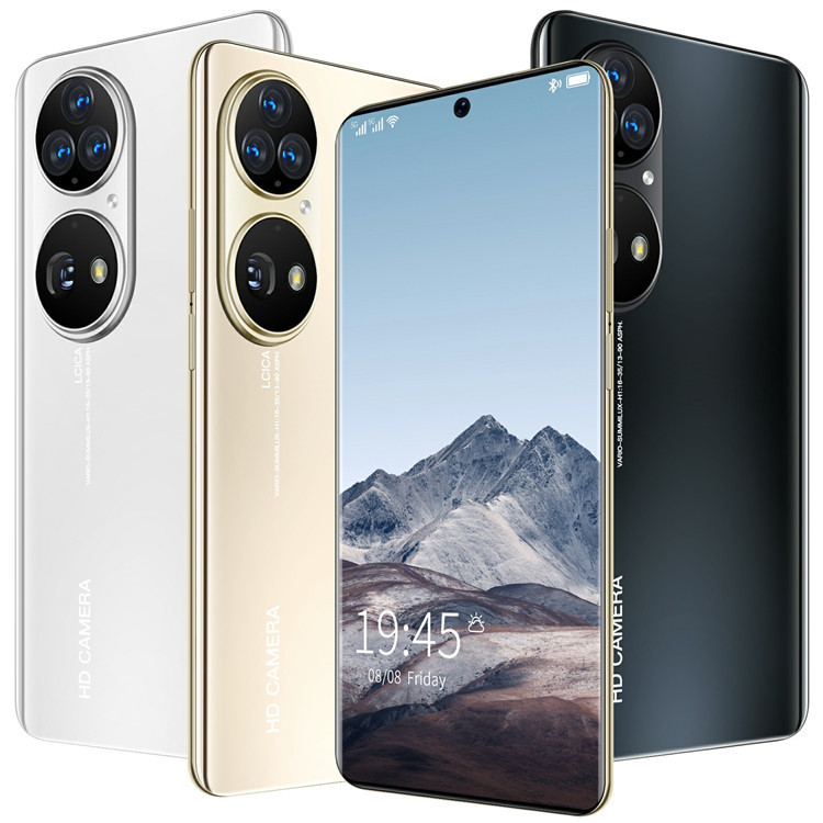 跨境专供手机p5 7.6寸手机真穿挖孔安卓智能手机厂家直销外贸代发