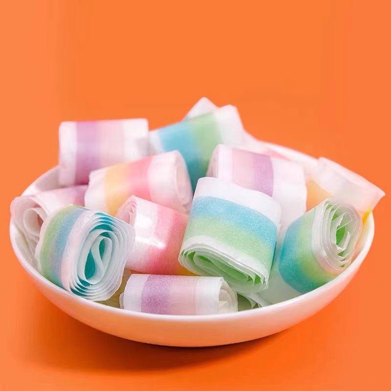 小红车卷卷乐 缤纷果c卷糖果汁卷300g 彩虹卷维c卷水果口味软糖