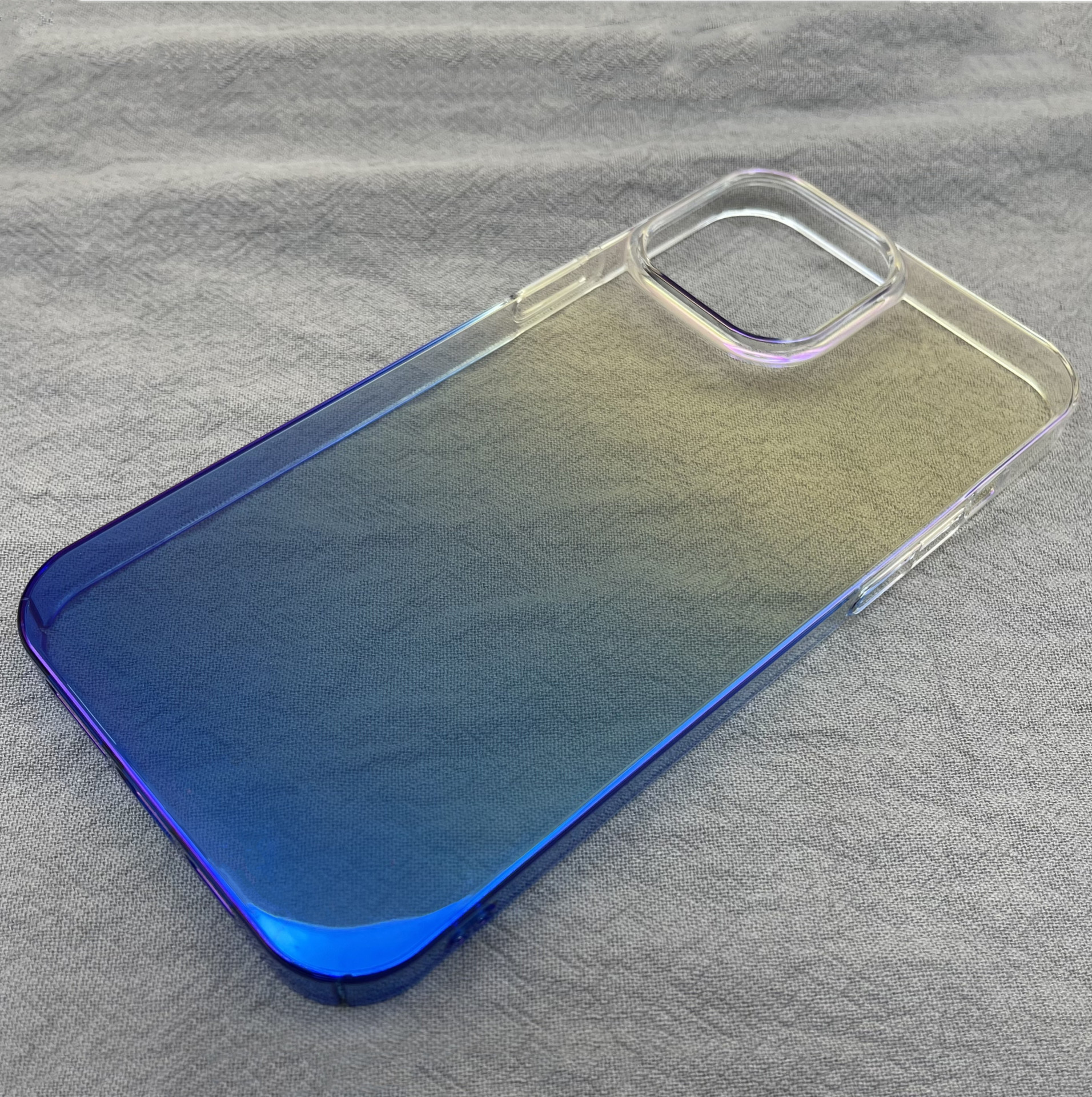 渐变色极光电镀高清透明pc苹果13手机壳适用iphone12promax保护套